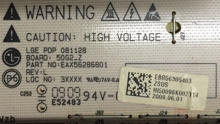 Lg TV Zsus Board EAX56286801 EBR56305403 Rev .: L